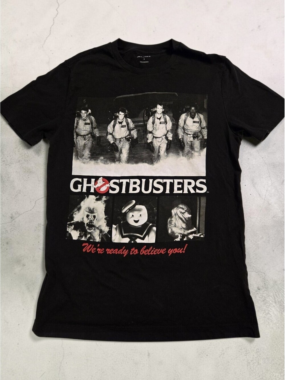 Ghostbusters Old Navy T-Shirt Mens Small Black Graphic Cotton